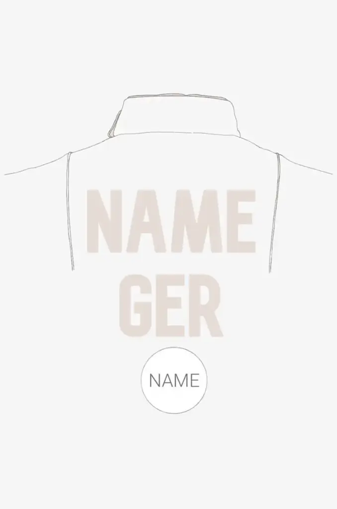 Stampa nome giubba bianca