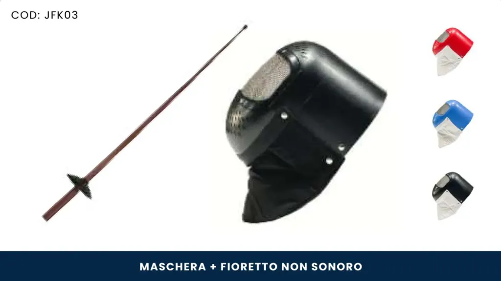 [JFK03-MA] Kit Plastica 3 - maschera - fioretto non sonora (AZZURRO)