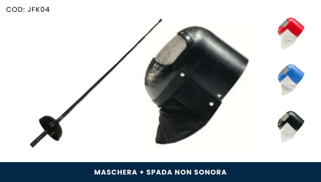 [JFK04-MA] Kit Plastica 4 - maschera - spada non sonora (AZZURRO)